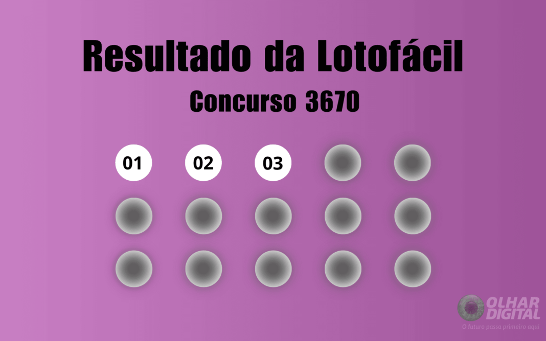 Resultado da Lotofácil de hoje: veja números e ganhadores do concurso 3670