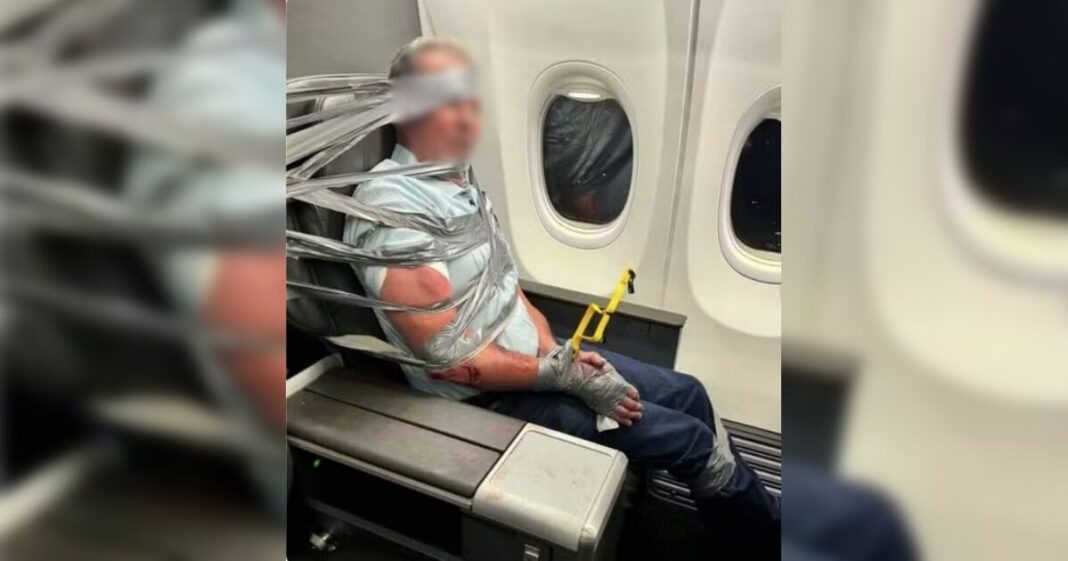 Homem é amarrado após agredir colega de assento e proferir ofensas racistas em voo nos EUA
