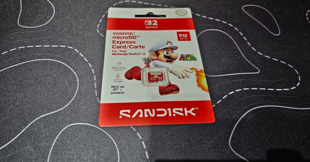 Cartão de memória de Nintendo Switch 2 fica R$ 800 mais barato em versão sem o Mario na caixa